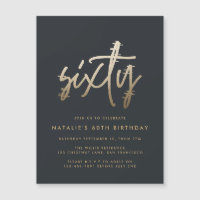 Moderne 60. Geburtstag einfach, stilvoll und elega