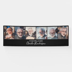 Moderne 6-Foto individuelle Text-Trauerbanner Banner