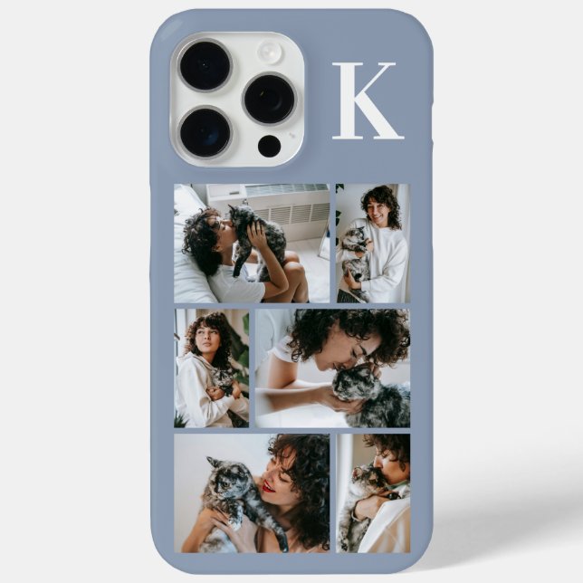 Moderne 6 Tier-Foto Staubblau Case-Mate iPhone Hülle (Rückseite)