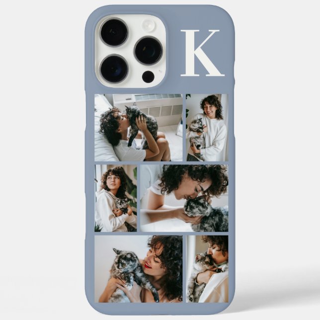 Moderne 6 Tier-Foto Staubblau iPhone 16 Pro Max Hülle (Rückseite)