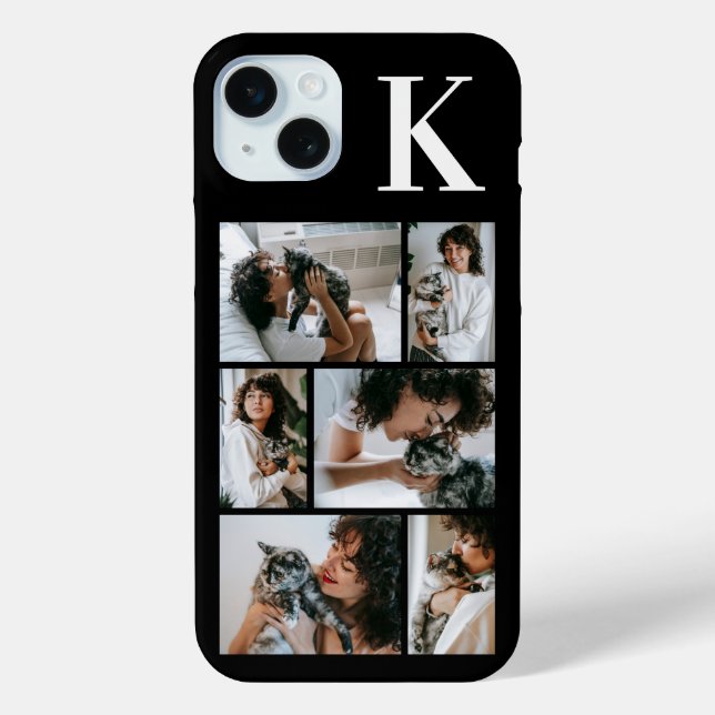 Moderne 6 Tierfoto Schwarz Case-Mate iPhone Hülle (Rückseite)