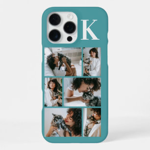 Moderne 6 Tierfoto Türkis iPhone 16 Pro Max Hülle
