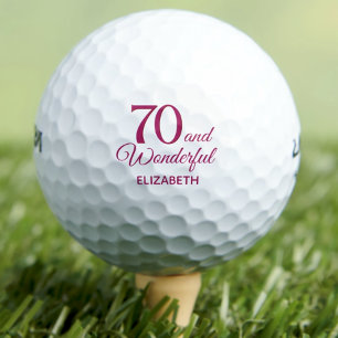 Moderne 70. Geburtstagsparty mit einfachen rosa Go Golfball