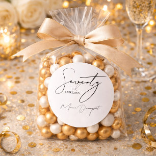 Moderne 70 und Fabelhafte 70. Geburtstagsfeier  Runder Aufkleber