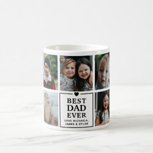 Moderne 7-Foto-Collage "Bester Vater Aller Zeiten" Kaffeetasse