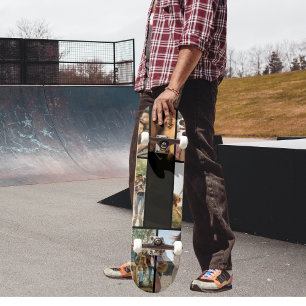 Moderne 7-Foto-Collage individuell angepasst Skateboard