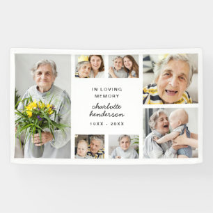 Moderne 7-Foto-Trauerfeier/ Gedenkfeier Banner