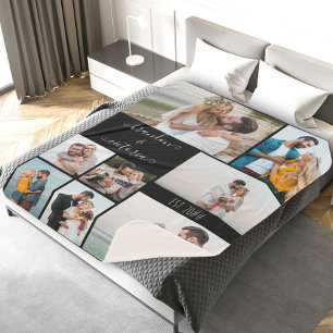 Moderne 8 Foto Collage Elegantes Script Custom Bla Sherpadecke