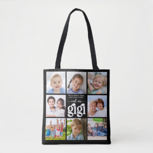 Moderne 8 Foto Collage Names nennen mich Gigi Tasche