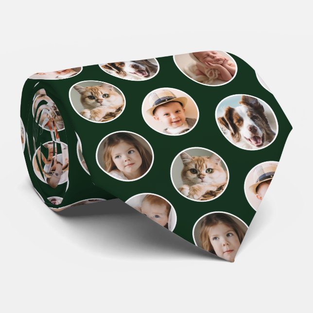 Moderne 8-Foto Collage Neck Tie Krawatte (Gerollt)