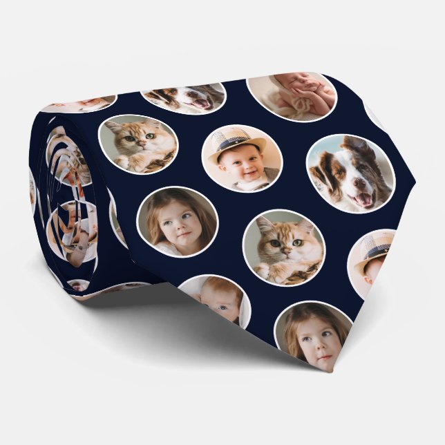 Moderne 8-Foto Collage Neck Tie Krawatte (Gerollt)