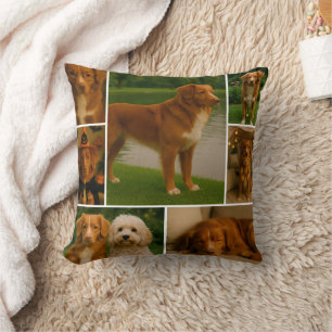 Moderne 8-Foto-Geschenk-Collage personalisiert Kissen