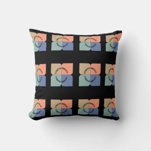 Moderne abgerundete und pointy Corners Square Rahm Kissen