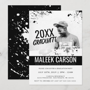 Moderne Abschluss-Einladung   Fette Abschluss-Einl Einladung