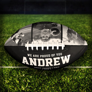 Moderne Abschluss Geschenk Coole Foto Collage Tren Football