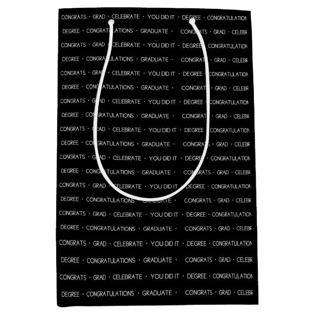 Moderne Abschluss-Geschenktasche Mittlere Geschenktüte (Vorderseite)
