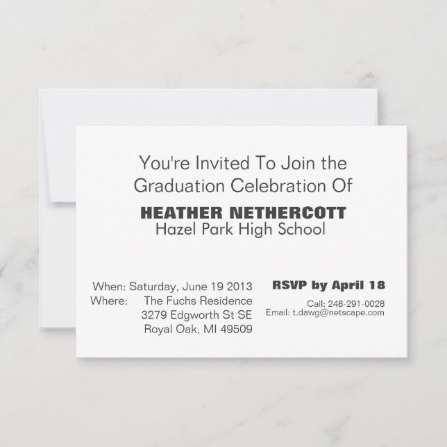 Moderne Abschluss-Karten-Klasse von 2013 Einladung (Vorderseite)