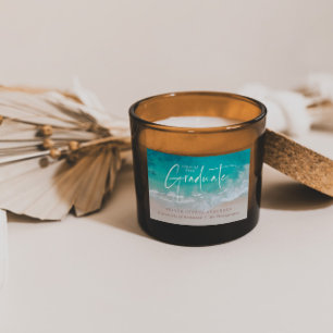 Moderne Abschluss Ocean Beach Skripte Rechteckiger Aufkleber