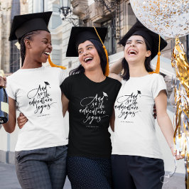 Moderne Abschluss Script Kalligraphie Glückwunsch  T-Shirt