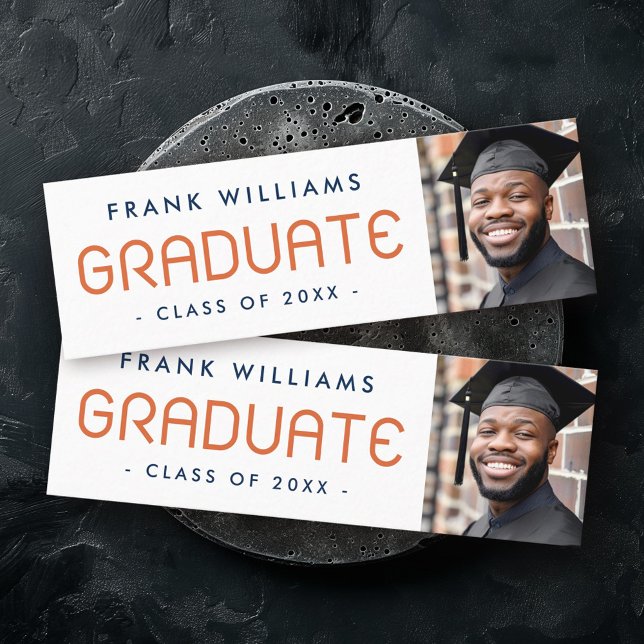 Moderne Abschluss Studentenvernetzung Mini Visitenkarte (Modern graduation graduate student networking mini business card)