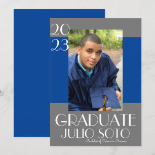 Moderne Abschluss Typografie 2023 Foto Einladung