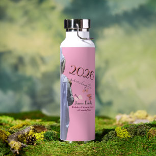Moderne Abschlussfeier 2026 Rosa Foto Trinkflasche