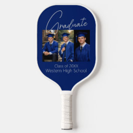 Moderne Abschlussfeier-Fotoanzeige Pickleball Schläger
