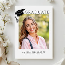 Moderne Abschlussmütze Minimalistische Abschlussfe