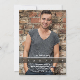 Moderne Absolventen-Foto-Einladung Einladung