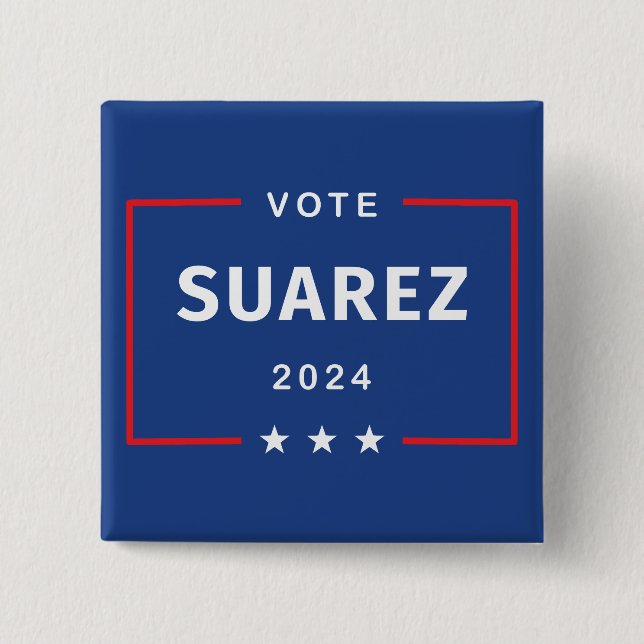 Moderne Abstimmung Francis Suarez 2024 Sternenkart Button (Vorderseite)