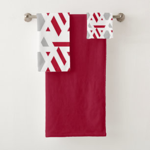 Moderne, abstrait, blanc, rouge, gris clair