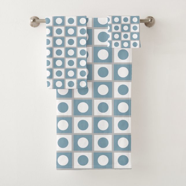Moderne Abstrait Sarcelle & Blanc (En situation)