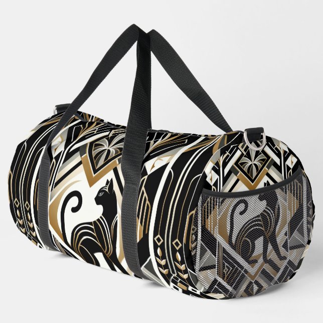 Moderne, Abstrakt dekorative Katzenwanne Duffle Bag (Rechte Ecke)