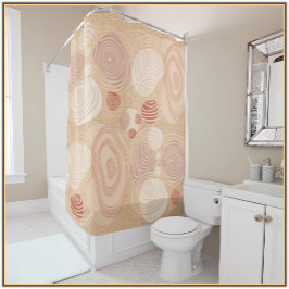 Moderne Abstrakt Geometrie in Mauve Colors Duschvorhang