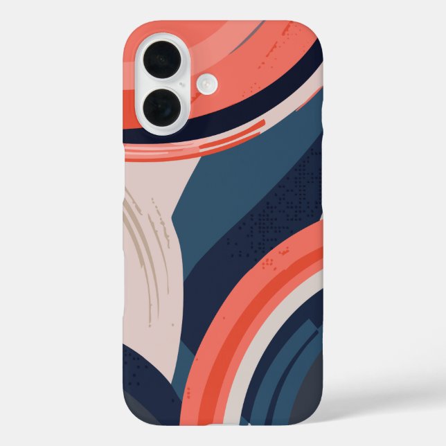 Moderne Abstrakt Geometrie iPhone 16 Hülle (Rückseite)