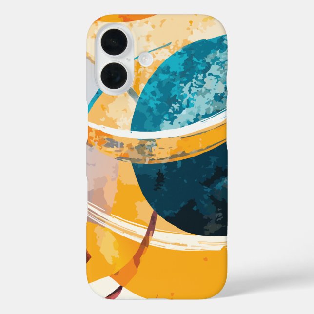 Moderne Abstrakt Geometrie iPhone 16 Hülle (Rückseite)
