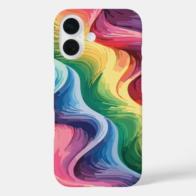 Moderne Abstrakt Geometrie iPhone 16 Hülle (Rückseite)