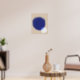 Moderne Abstrakt geometrische Formen Blau-beige-Wa Poster (Living Room 3)