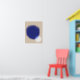Moderne Abstrakt geometrische Formen Blau-beige-Wa Poster (Nursery 1)