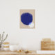 Moderne Abstrakt geometrische Formen Blau-beige-Wa Poster (Kitchen)
