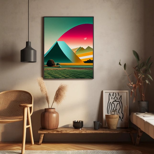 Moderne Abstrakt geometrische Landschaft Kunst und Poster (Von Creator hochgeladen)