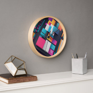 "Moderne Abstrakt geometrische Wandleuchte - leben Uhr