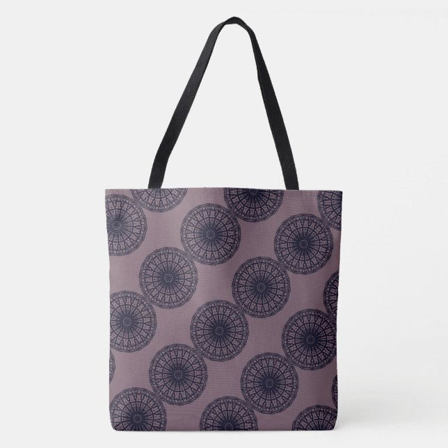 MODERNE abstrakt gezeichnet tiefblau-tief rosa#7D6 Tasche (Vorderseite)