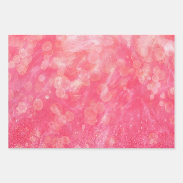 Moderne Abstrakt rosa Farbe Geschenkpapier Set (Vorderseite)