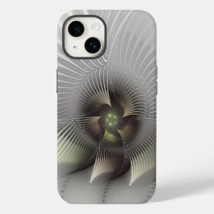 Moderne abstrakte 3D-Form Fraktal-Kunst Case-Mate iPhone 14 Hülle