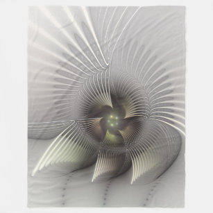 Moderne Abstrakte 3D Shape Fraktal Art Fleecedecke