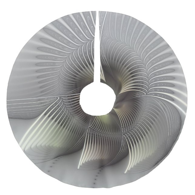 Moderne Abstrakte 3D Shape Fraktal Art Polyester Weihnachtsbaumdecke (Vorderseite)