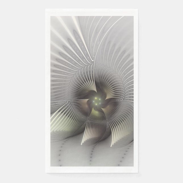 Moderne Abstrakte 3D Shape Fraktal Art Serviette (Vorderseite)