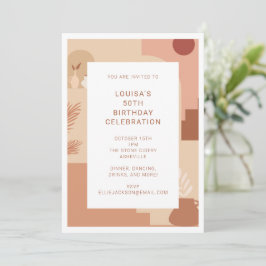 Moderne Abstrakte 50. Geburtstag Erthy Geometric Einladung