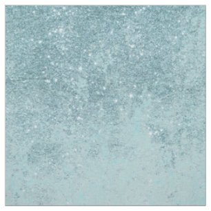 Moderne, abstrakte aquamarine Glitzer-Blütenfarbe Stoff